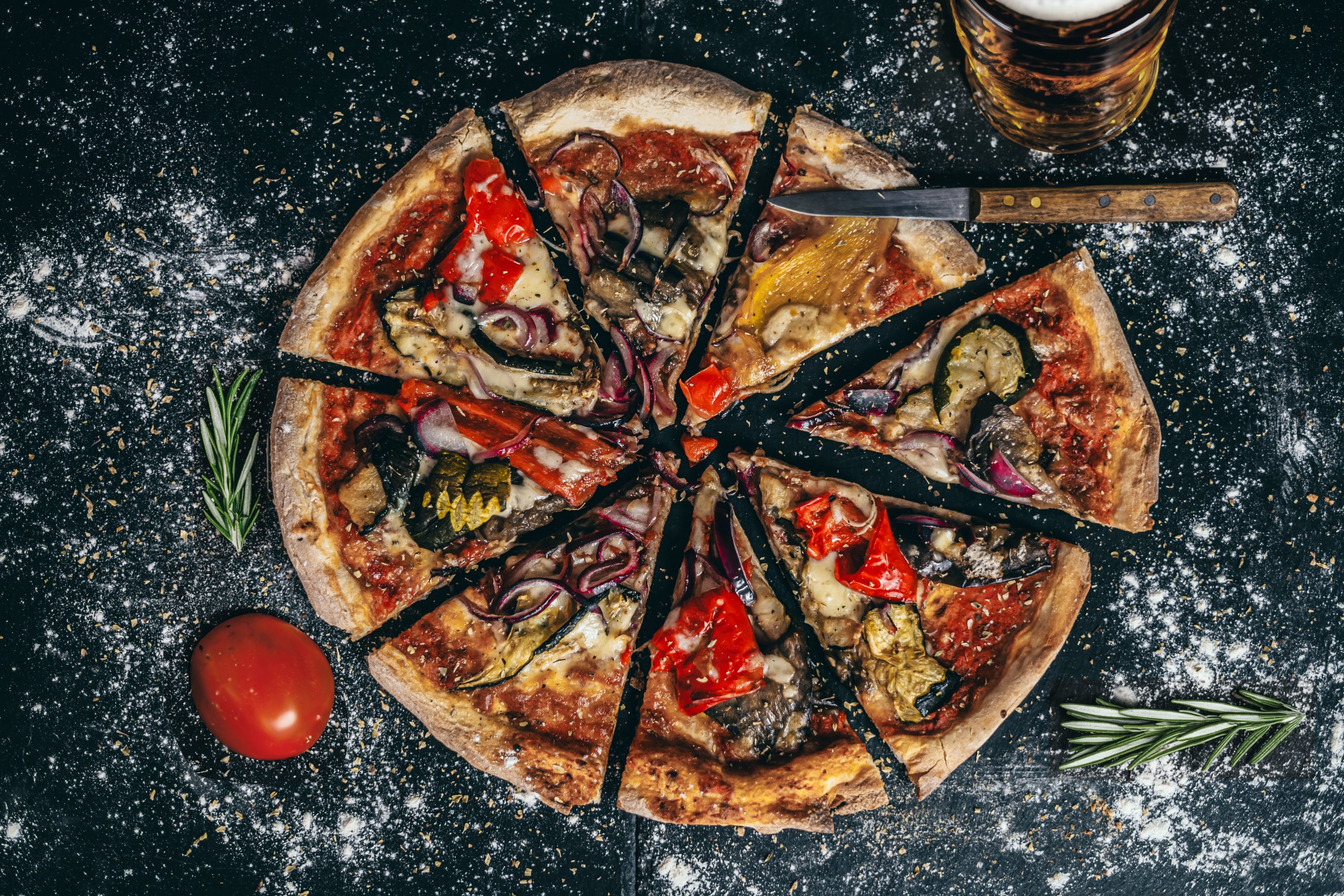 zuchini veggie pizza